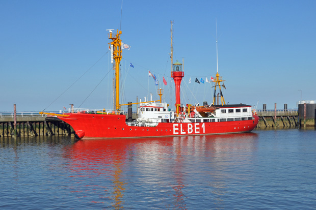 Feuerschiff "Elbe 1" an seinem Heimatliegeplatz in Cuxhaven