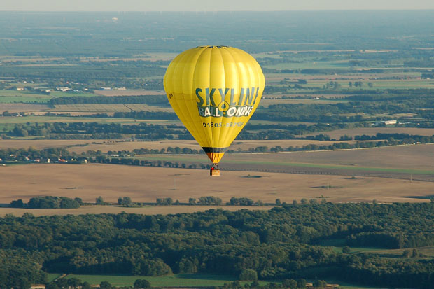 Luftbild Heißluftballon