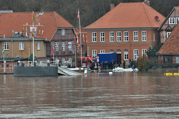 Hochwasser in Lauenburg/Elbe