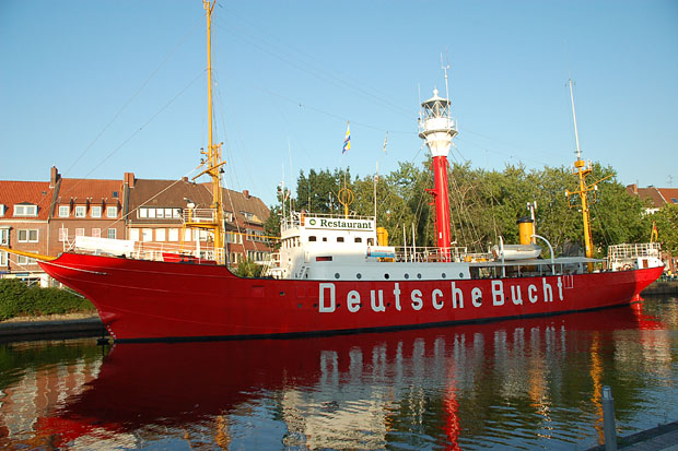 Feuerschiff Amrumbank (Deutsche Bucht) an seinem Heimatliegeplatz in Emden