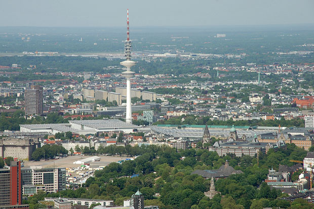 Luftbild Fernsehturm Hamburg