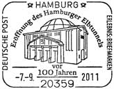 Sonderstempel vom 7.9.2011 Hamburg Eröffnung des Hamburger Elbtunnels vor 100 Jahren