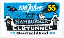 Briefmarke 100 Jahre Hamburger Elbtunnel 2011