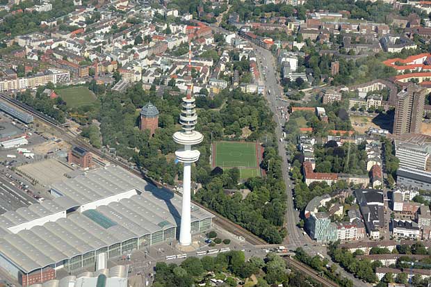 Luftbild Fernsehturm Hamburg