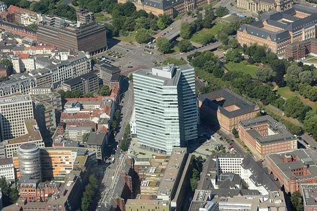 Luftbild Emporio (ehem. Unilever-Haus) Top 12 Hochhäuser in Hamburg