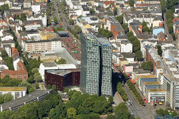 Luftbild Tanzende Türme auf der Reeperbahn Top 12 Hochhäuser in Hamburg