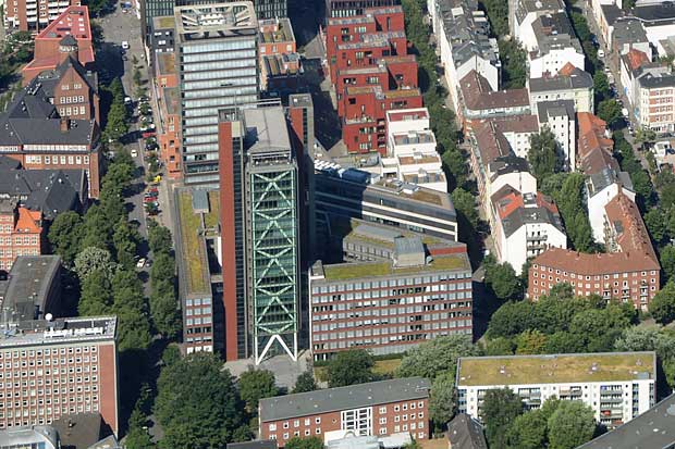 Luftbild Atlantic-Haus am Hafen Top 12 Hochhäuser in Hamburg