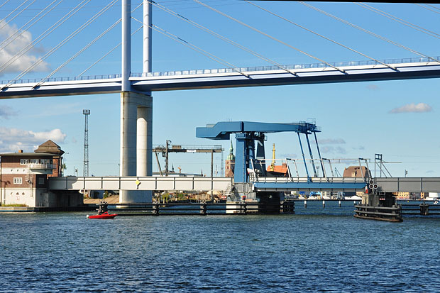 Alte und neue Ziegelgrabenbrücke Hansestadt Stralsund
