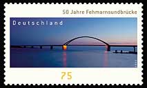 Briefmarke 50 Jahre Fehmarnsundbrücke 2013