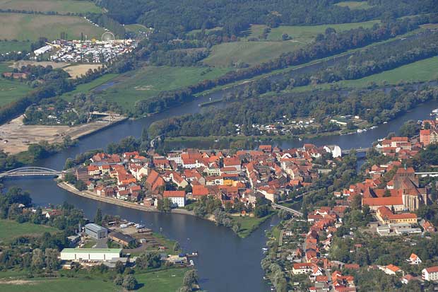 Luftbild Altsatdt der Hansestadt Havelberg