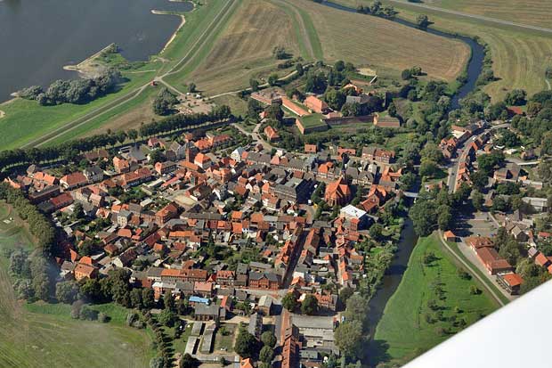 Luftbild Dömitz historischer Stadtkern
