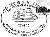 Stempel Deutsche Schiffspost Bark Alexander von Humboldt II