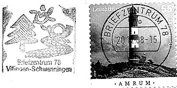 Bild Werbestempel Briefzentrum 78 Villingen-Schwenningen