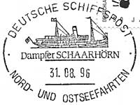 Stempel Deutsche Schiffspost Dampfer "SCHAARHÖRN"